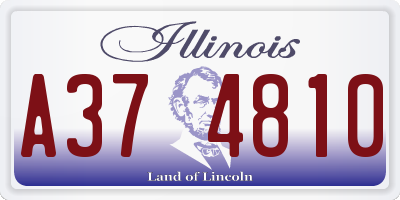 IL license plate A374810