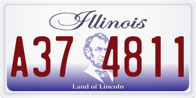 IL license plate A374811