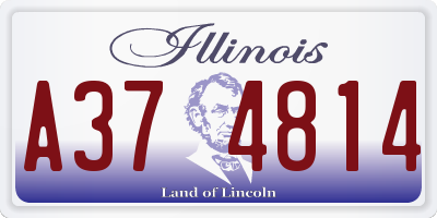 IL license plate A374814