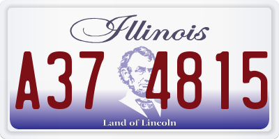IL license plate A374815