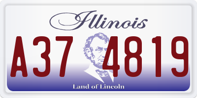 IL license plate A374819