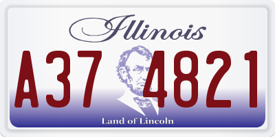 IL license plate A374821