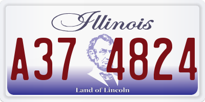 IL license plate A374824