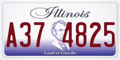 IL license plate A374825