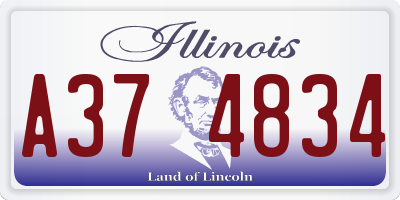 IL license plate A374834