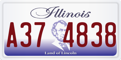 IL license plate A374838