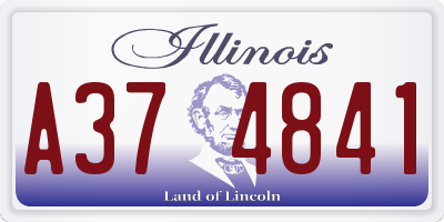 IL license plate A374841