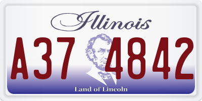 IL license plate A374842