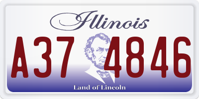 IL license plate A374846