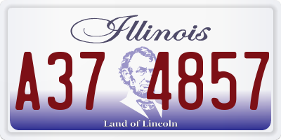 IL license plate A374857
