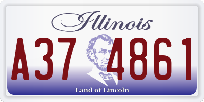IL license plate A374861
