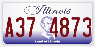IL license plate A374873
