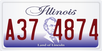 IL license plate A374874