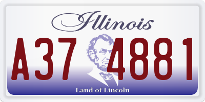 IL license plate A374881