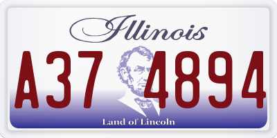 IL license plate A374894