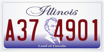 IL license plate A374901