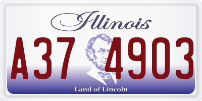 IL license plate A374903
