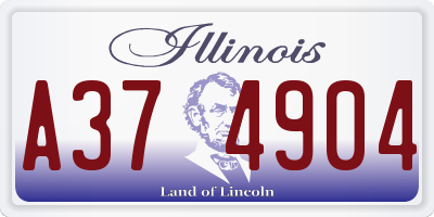 IL license plate A374904