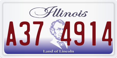 IL license plate A374914