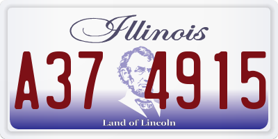 IL license plate A374915