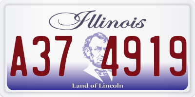IL license plate A374919
