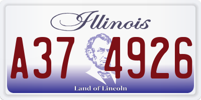 IL license plate A374926