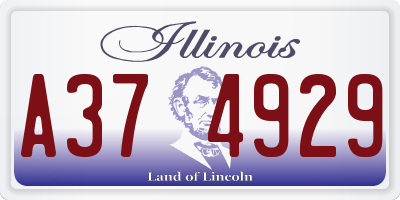 IL license plate A374929