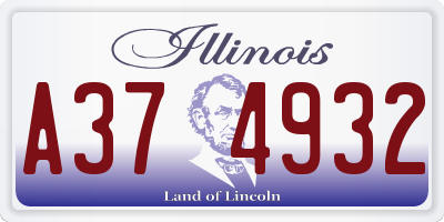 IL license plate A374932