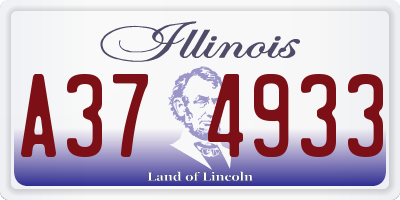 IL license plate A374933