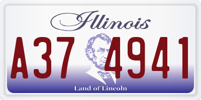 IL license plate A374941