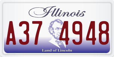 IL license plate A374948