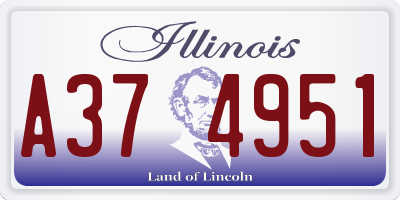 IL license plate A374951