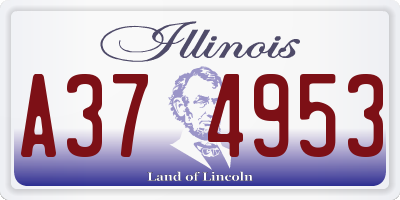 IL license plate A374953