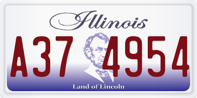 IL license plate A374954