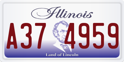 IL license plate A374959