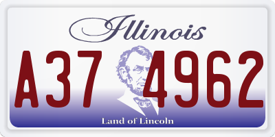 IL license plate A374962
