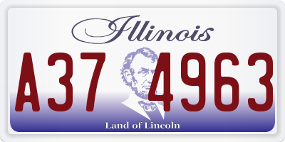IL license plate A374963