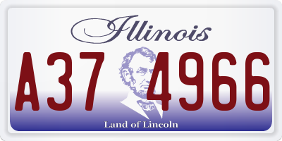 IL license plate A374966