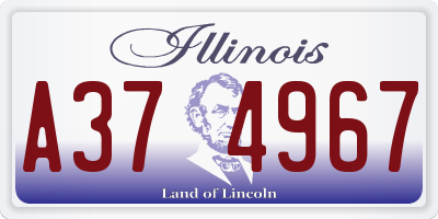 IL license plate A374967