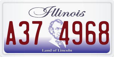 IL license plate A374968