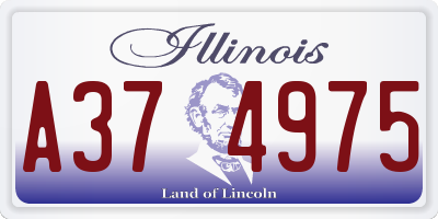 IL license plate A374975