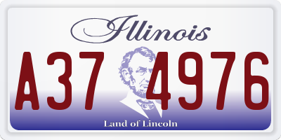 IL license plate A374976