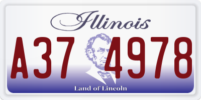 IL license plate A374978