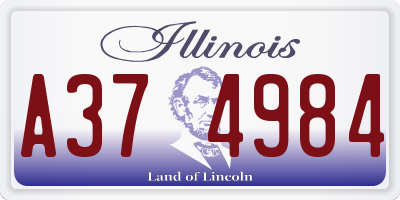 IL license plate A374984