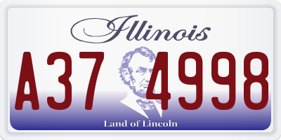 IL license plate A374998