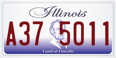 IL license plate A375011