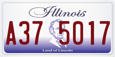 IL license plate A375017