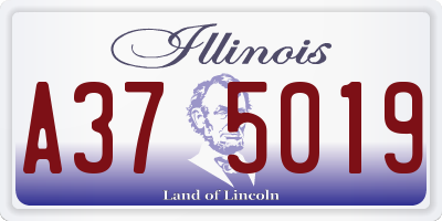 IL license plate A375019