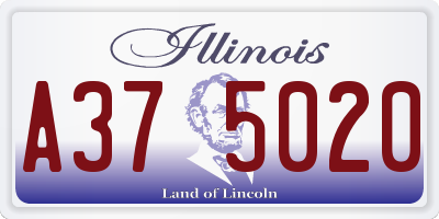 IL license plate A375020