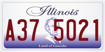 IL license plate A375021